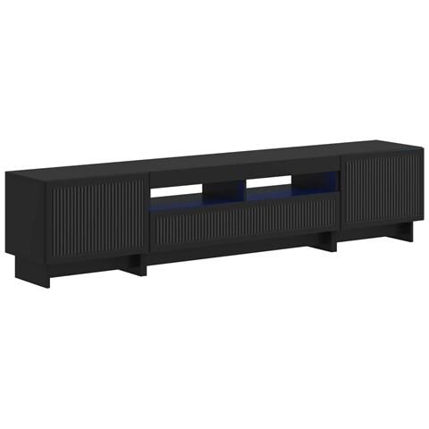 Mobile TV LED a 5 pezzi Nero Legno ingegnerizzato - Foto 1