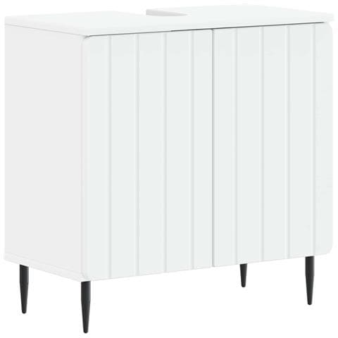 Armadio per Lavabo da Bagno ZWOLLE Bianco 59,5 x 31,5 x 59 cm - Foto 1
