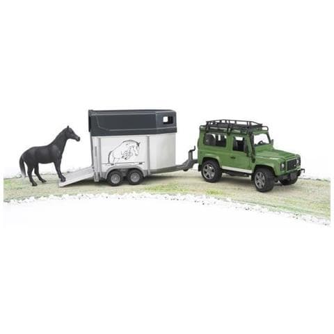 Land Rover Defender Station Wagon con Rimorchio Trasporto con 1 Cavallo 02592 - Foto 5