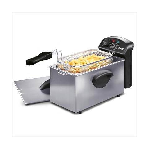 FRIGGITRICE ELETTRICA PROFESSIONALE ACCIAIO INOX 3 LT WATT 2000 PATATE