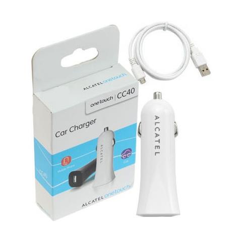 CC40 Caricabatterie da Auto Originale USB per OneTouch Colore Bianco - Foto 4