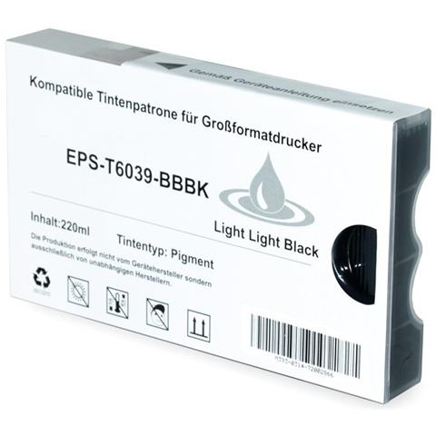 Cartuccia T6039 Light Light Black Compatibile Per Epson Pro7800,7880,9800 C13t603900 Capacità 220ml Pigmentato -con Chip- - Foto 1