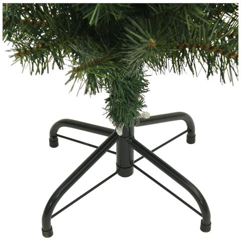 Albero di Natale Artificiale Sottile con Base Verde 180 cm PVC - Foto 2