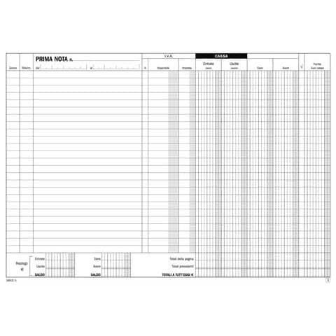 Blocco Prima Nota Cassa Iva E Dare / avere 21,5x29,7 Cm - 50x2 Copie Autoricalcanti 16832c00000 - Foto 1