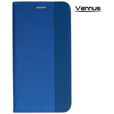 Custodia Book Orizzontale Sensitive Case Per Xiaomi Redmi Note 9 5g Blu - Foto 1