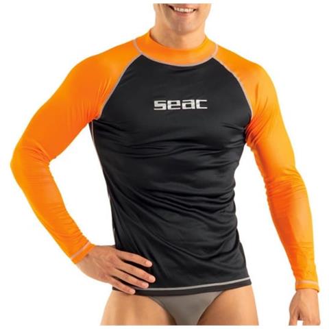 Seac T-sun Long Uomo S Nero / arancione - Foto 2