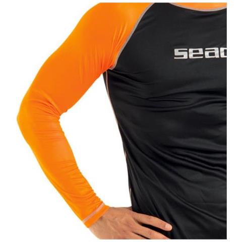 Seac T-sun Long Uomo S Nero / arancione - Foto 3