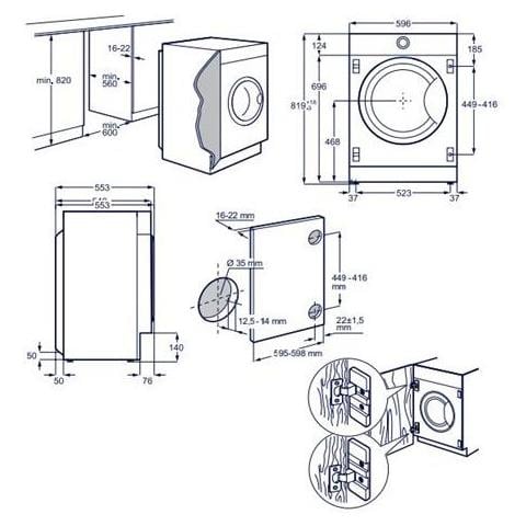 Lavatrice EW7F572WBI da Incasso 700 SteamCare Classe D Capacità 7 Kg Centrifuga 1151 Giri - Foto 8