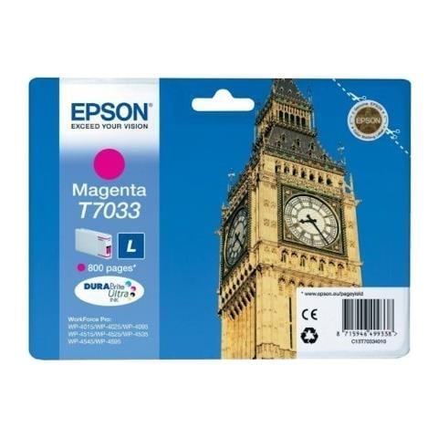 Big Ben Cartuccia Ink Originale Magenta per WorkForce Pro WP-4015 DN / WP-4025 DW / WP-4535 DWF - Foto 1