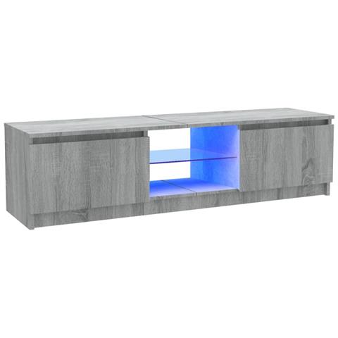 Mobile Porta TV con Luci LED Grigio Sonoma 120x30x35,5 cm - Foto 1