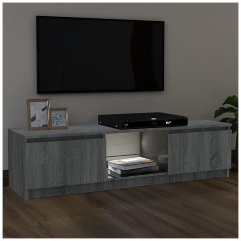 Mobile Porta TV con Luci LED Grigio Sonoma 120x30x35,5 cm - Foto 10