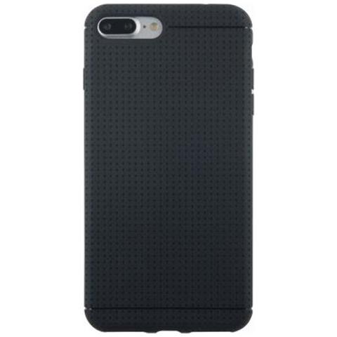 Cover Per Iphone 7 Plus / 8 Plus Morbida Con Finitura Microforata, Nero - Foto 1