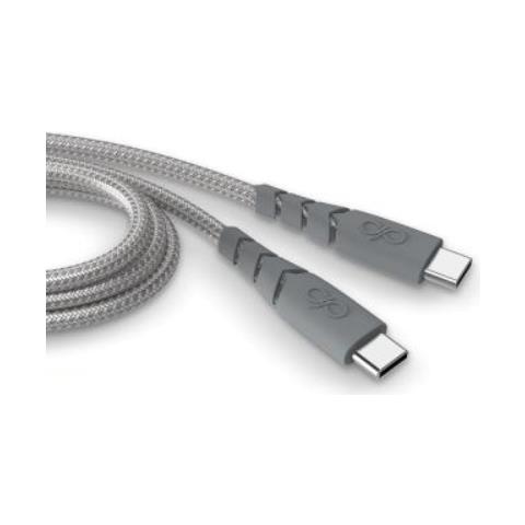 Cavo Usb C/usb C Ultra Rinforzato 1,2 M 3 A Grigio, Grigio - Foto 1