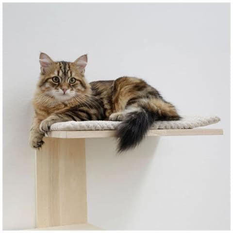 Palo Tiragraffi Per Gatti Timber Wall 150 Cm Naturale E Tortora - Foto 2