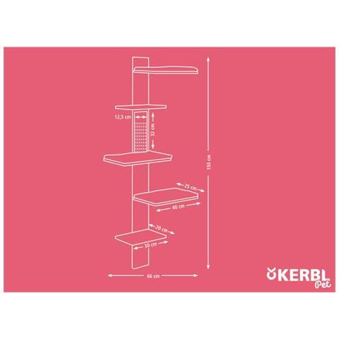 Palo Tiragraffi Per Gatti Timber Wall 150 Cm Naturale E Tortora - Foto 5