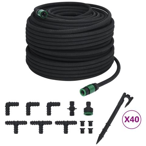 Tubo di Irrigazione da Giardino Nero 0,6"" 100 m in Gomma - Foto 3