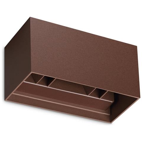 Applique Da Parete Contemporaneo Atom Alluminio Coffee Led 25w 3000k Ip54 - Foto 1