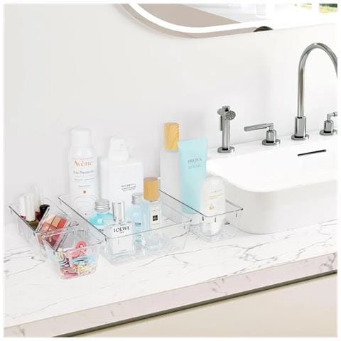 Set 25 Pezzi Organizer Per Cassetti In Plastica Trasparente Divisorio Salvaspazio - Foto 2