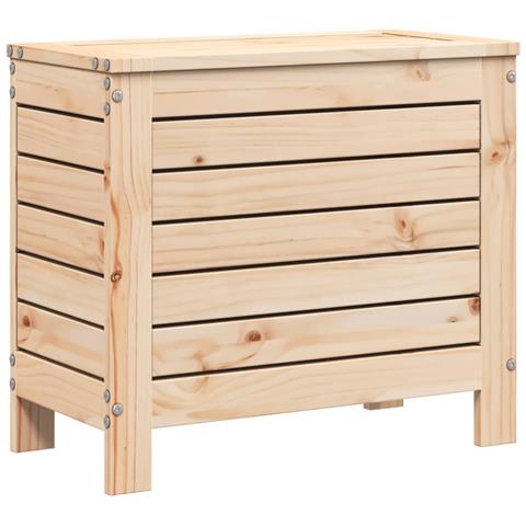 Poggiapiedi da Giardino 62x31,5x52 cm Legno Massello di Pino - Foto 2