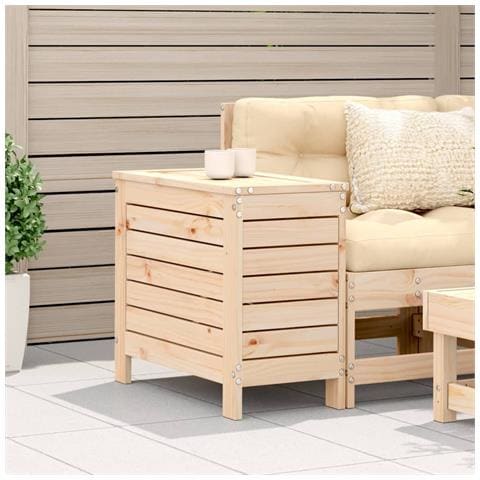 Poggiapiedi da Giardino 62x31,5x52 cm Legno Massello di Pino - Foto 3