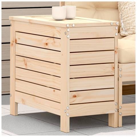 Poggiapiedi da Giardino 62x31,5x52 cm Legno Massello di Pino - Foto 1