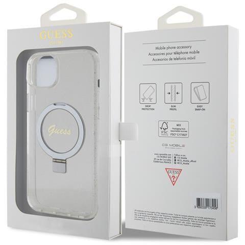 Cover Per Iphone 15 Tpu Ring Stand, Trasparente - Foto 3