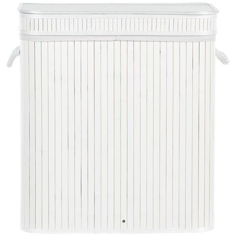 Cestino Kalthota Legno Di Bambù Bianco 100 L - Foto 2