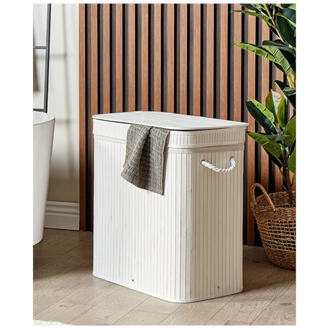 Cestino Kalthota Legno Di Bambù Bianco 100 L - Foto 9