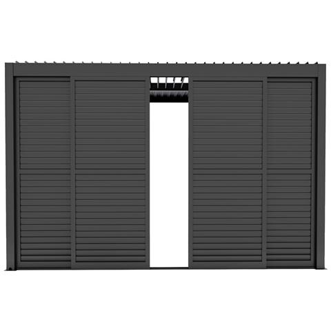 Lamm - Laterale Scorrevole Con Lamelle Per Pergola Bioclimatica Da 4 M - Foto 2