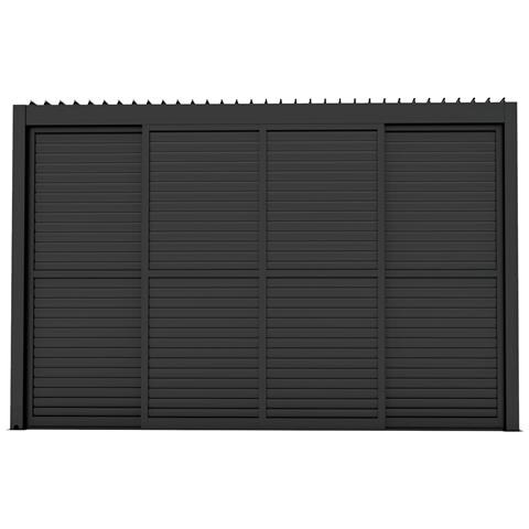 Lamm - Laterale Scorrevole Con Lamelle Per Pergola Bioclimatica Da 4 M - Foto 1