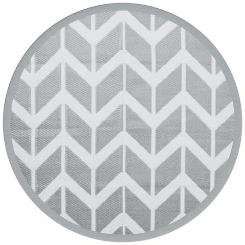 Tappeto Da Esterno Grigio 160 Cm In Pp - Foto 2