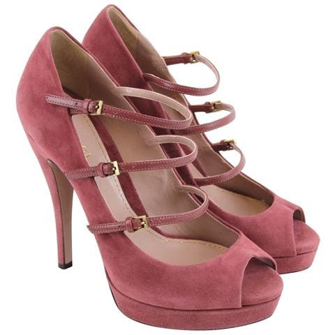 Scarpe Dã©colletã© Tacco Alto Pelle Scamosciata Rossa Tibet Da Donna... - Foto 1