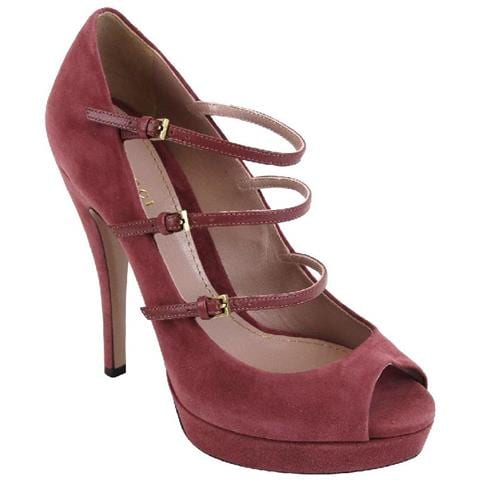 Scarpe Dã©colletã© Tacco Alto Pelle Scamosciata Rossa Tibet Da Donna... - Foto 5