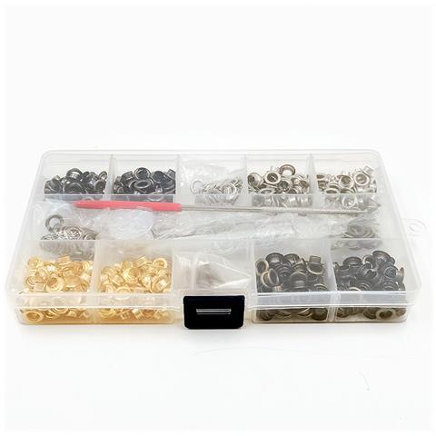 Kit Di Utensili Per Occhielli Con 440 Set Di Occhielli Metallici Da 5 Mm - Foto 1
