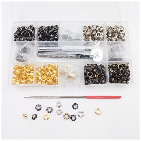 Kit Di Utensili Per Occhielli Con 440 Set Di Occhielli Metallici Da 5 Mm - Foto 7