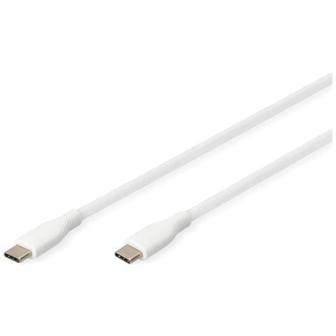 Cavo di collegamento USB-C in silicone, 2 m, bianco - Foto 1