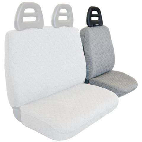 Coprisedile Lato Guida Per Furgoni Tg. Sp23 Tess. Cotone Trapuntato Grigio - Foto 1