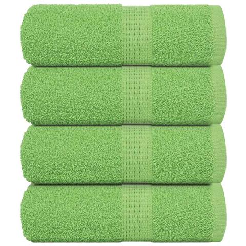 Asciugamani Per Sapone 4 Pz Verde Mela 30x30 Cm 360 G/m Cotone - Foto 1