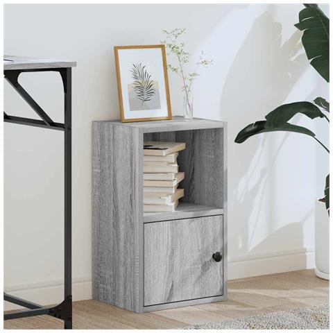 Libreria Grigio Sonoma 31x24x52 Cm In Legno Multistrato - Foto 3