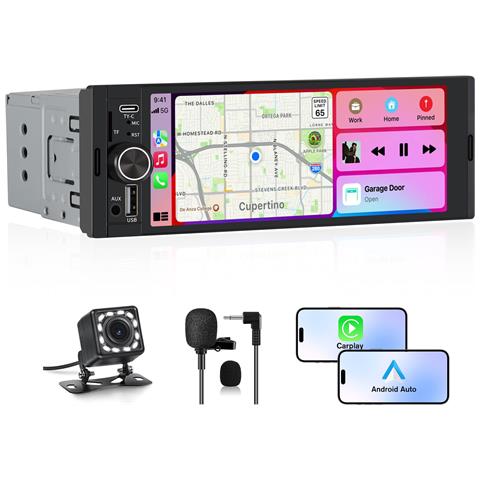 Autoradio Bluetooth 1 Din Con Schermo Wireless Carplay E Android Auto - Foto 1