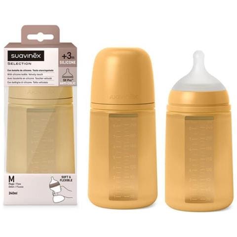 Suavinex Selction Biberon Silicone 240Ml Mango Flusso M - Foto 1