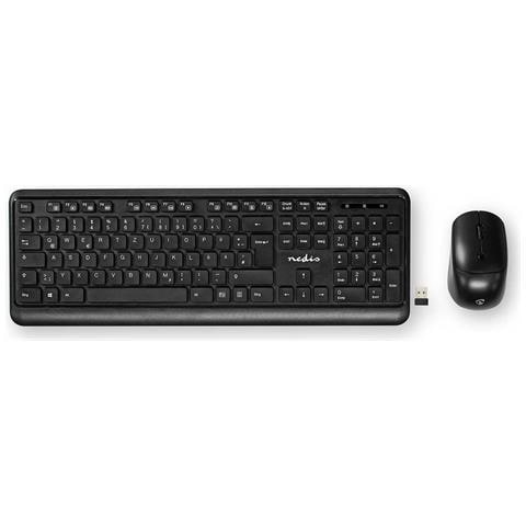 KBMCW100BKDE tastiera Mouse incluso Universale Wireless a RF + USB QWERTZ Tedesco Nero - Foto 1