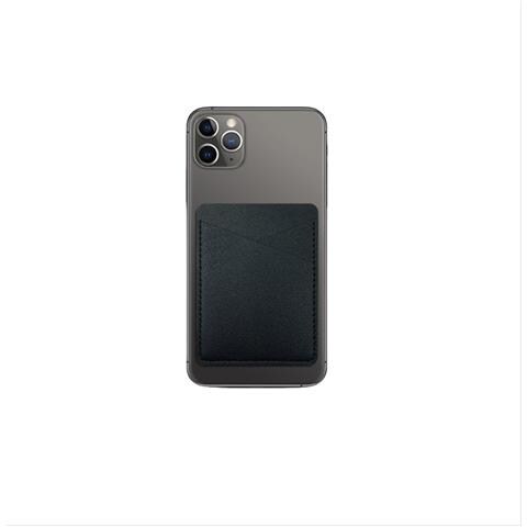 Porta Carte Di Credito Per Telefono In Pelle Pu Sottile Con 2 Scomparti Per Carte Black - Foto 2