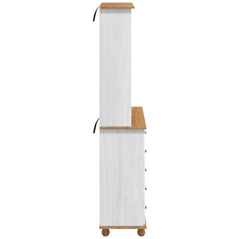 "Vetrina  “ASKIM” Bianca 91x40x199.5 cm Legno Massello di Pino, Vetrina  ""ASKIM"" Bianca 91x30x104 cm Legno Massello di Pino, Comò  ""ASKIM"" Bianco 91x40x95.5 cm Legno Massello di Pino" - Foto 9