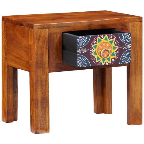 Tavolino  40x30x36 cm in Legno Massello di Acacia - Foto 1