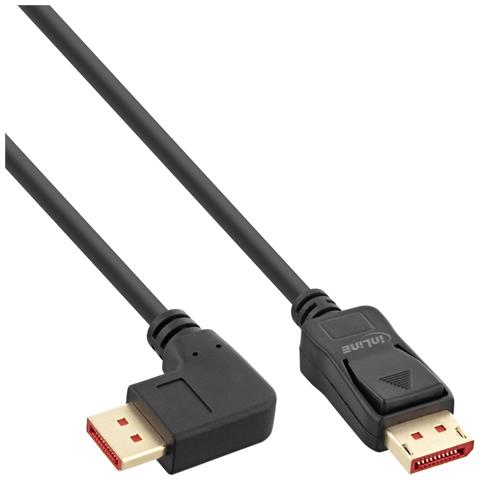 Cavo DisplayPort 1.4, 8K4K, ad angolo retto, nero /oro, 3m - Foto 1