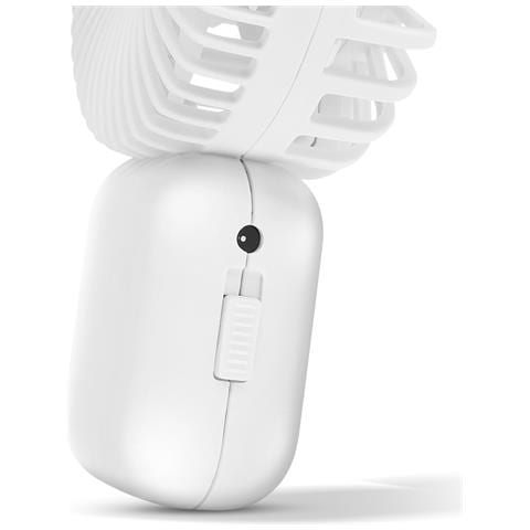 Mini Ventilatore Portatile Ultra-compatto Con Batteria Ricaricabile 250 Mah, Bianco - Foto 2