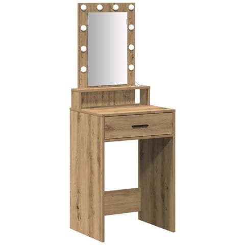 Toeletta con Luci LED Rovere 50x41x140 cm - Foto 1