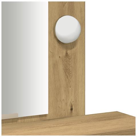 Toeletta con Luci LED Rovere 50x41x140 cm - Foto 9