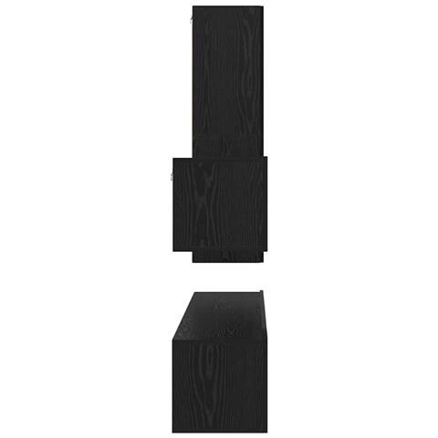Set mobile TV 4 pcs Rovere nero 200 x 30 x 30 cm - Foto 9